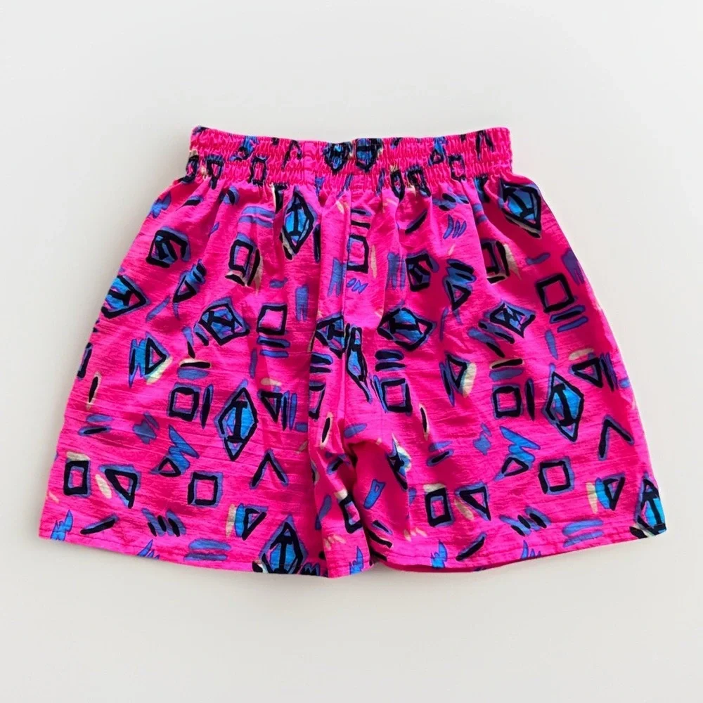 Vintage Italian Club By Aldo Gianne Shorts Youth L 80s 90s Geometric